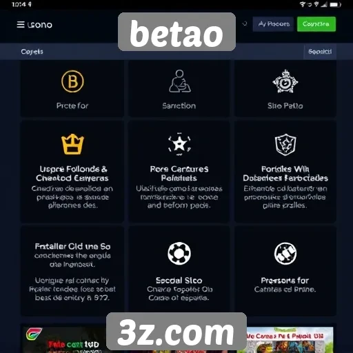 Análise das funcionalidades do site de jogos Betao